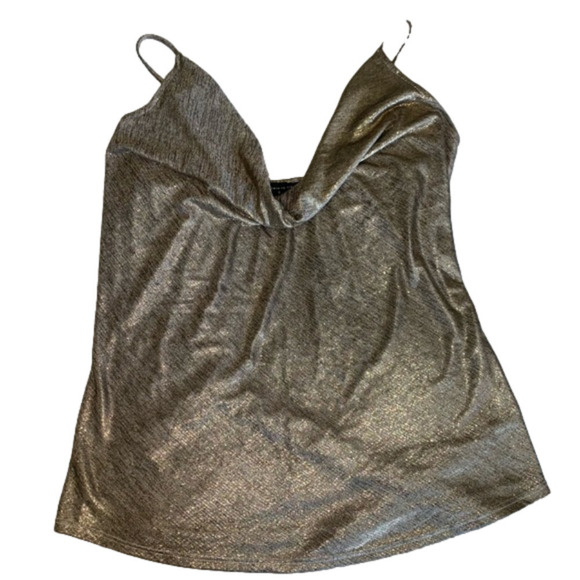 Fashion to Figure Tops - Silver Gold Foil Cami